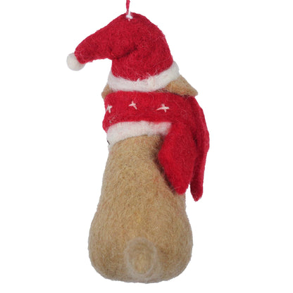 Big Dog Golden Lab Felt Christmas Ornament