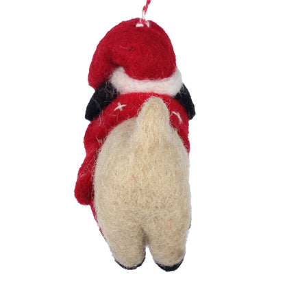 Big Dog Pug Felt Christmas Ornament