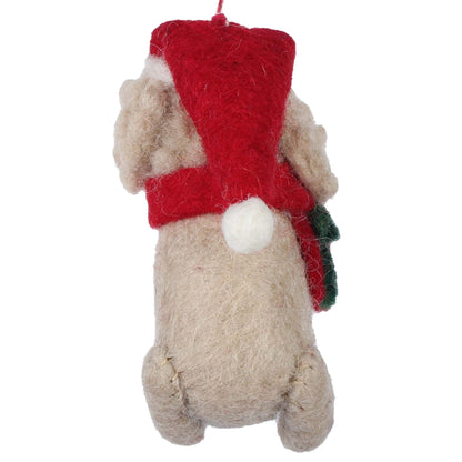 Big Dog Labradoodle Felt Christmas Ornament