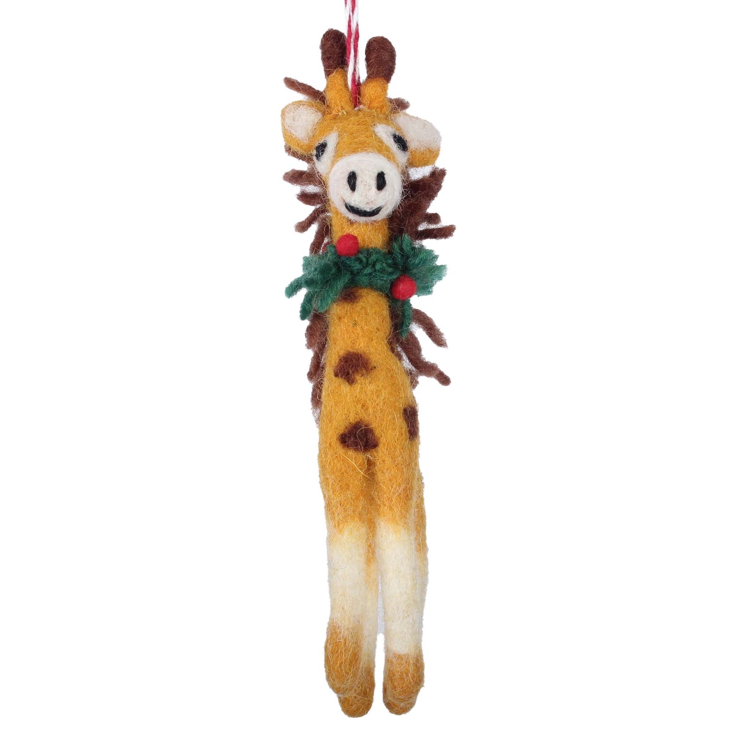 Giraffe Felt Christmas Ornament