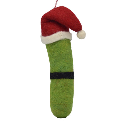 Mr. Claus Pickle Felt Ornament