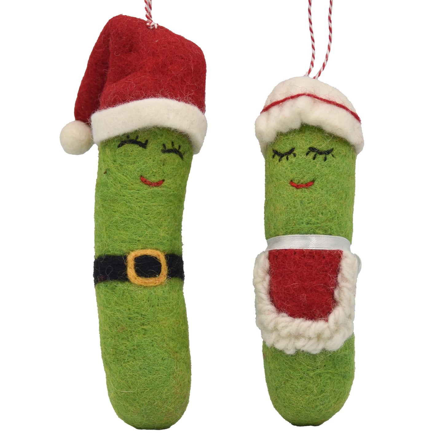 Mr. Claus Pickle Felt Ornament