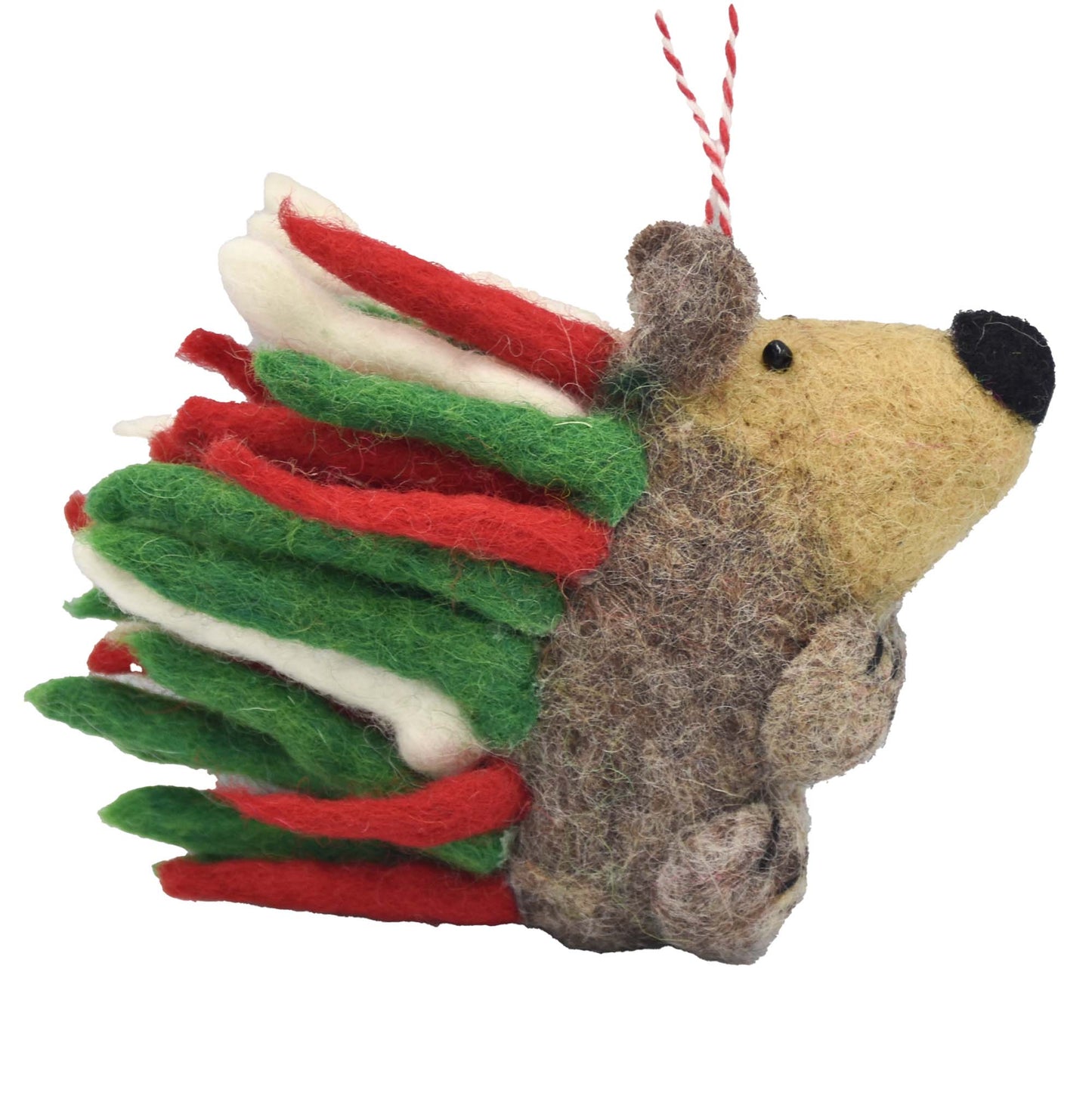 Christmas Hedgehog Felt Ornament