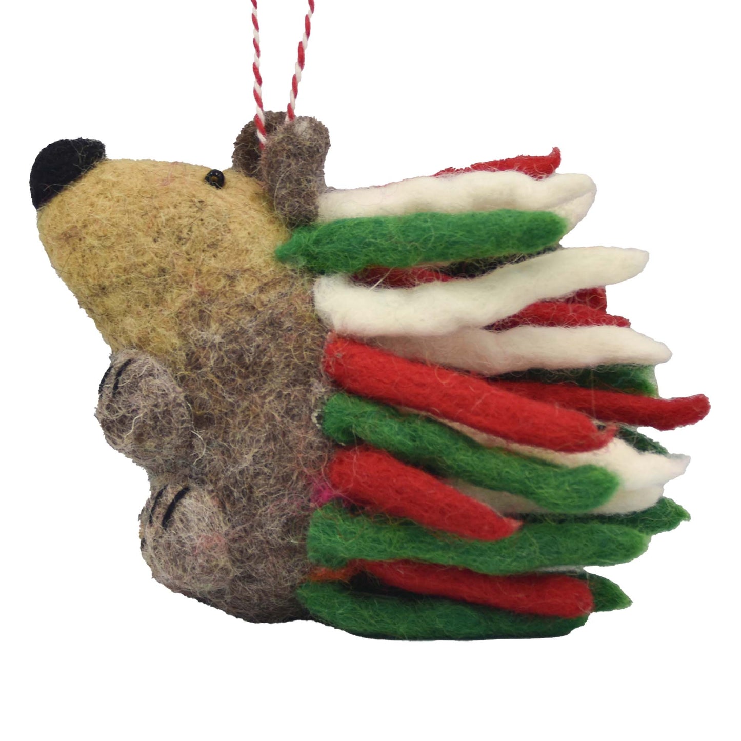 Christmas Hedgehog Felt Ornament