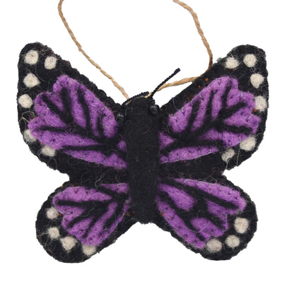 Butterfly Felt Ornament, Purple