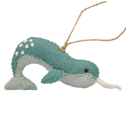 Narwal Ornament Felt Ornament