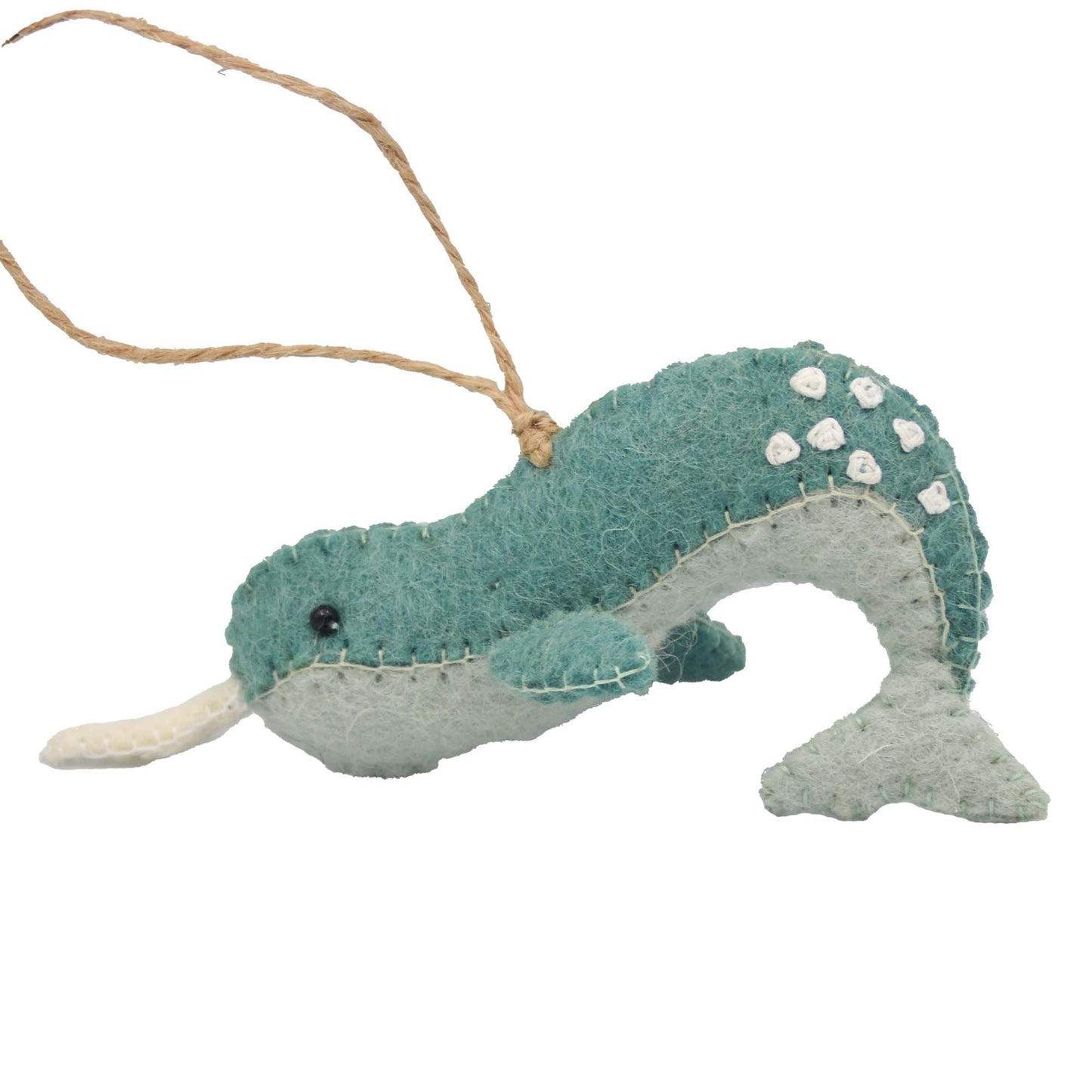 Narwal Ornament Felt Ornament