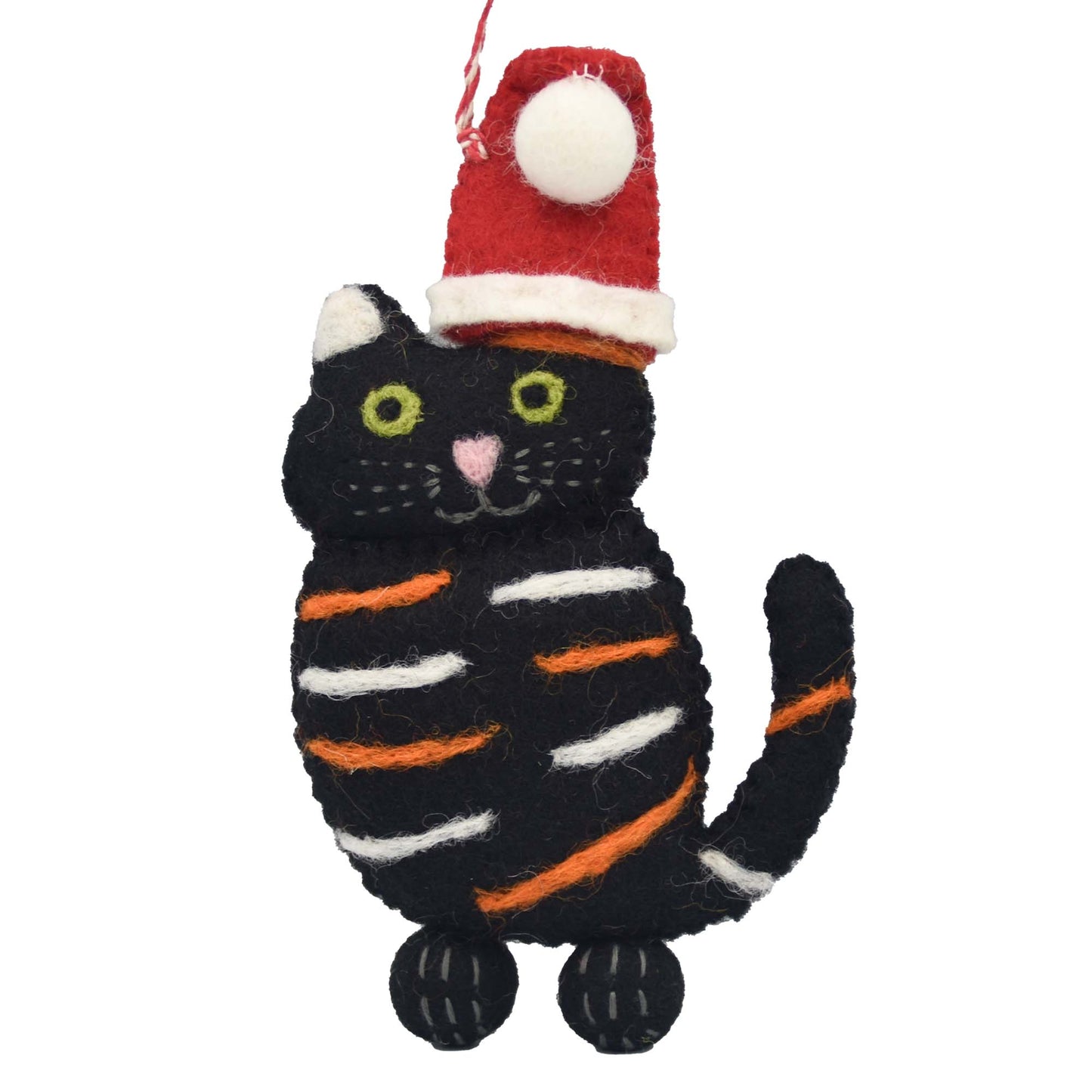 Black Calico Cat Felt Ornament