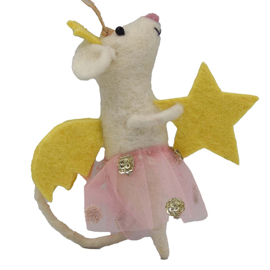 Star Fairy Mouse Felt Ornament