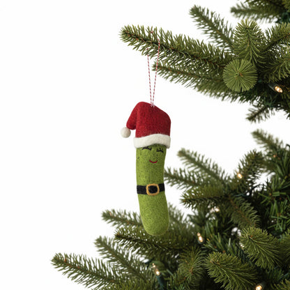 Mr. Claus Pickle Felt Ornament