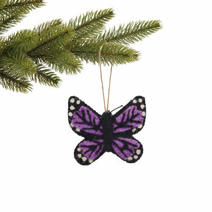 Butterfly Felt Ornament, Purple