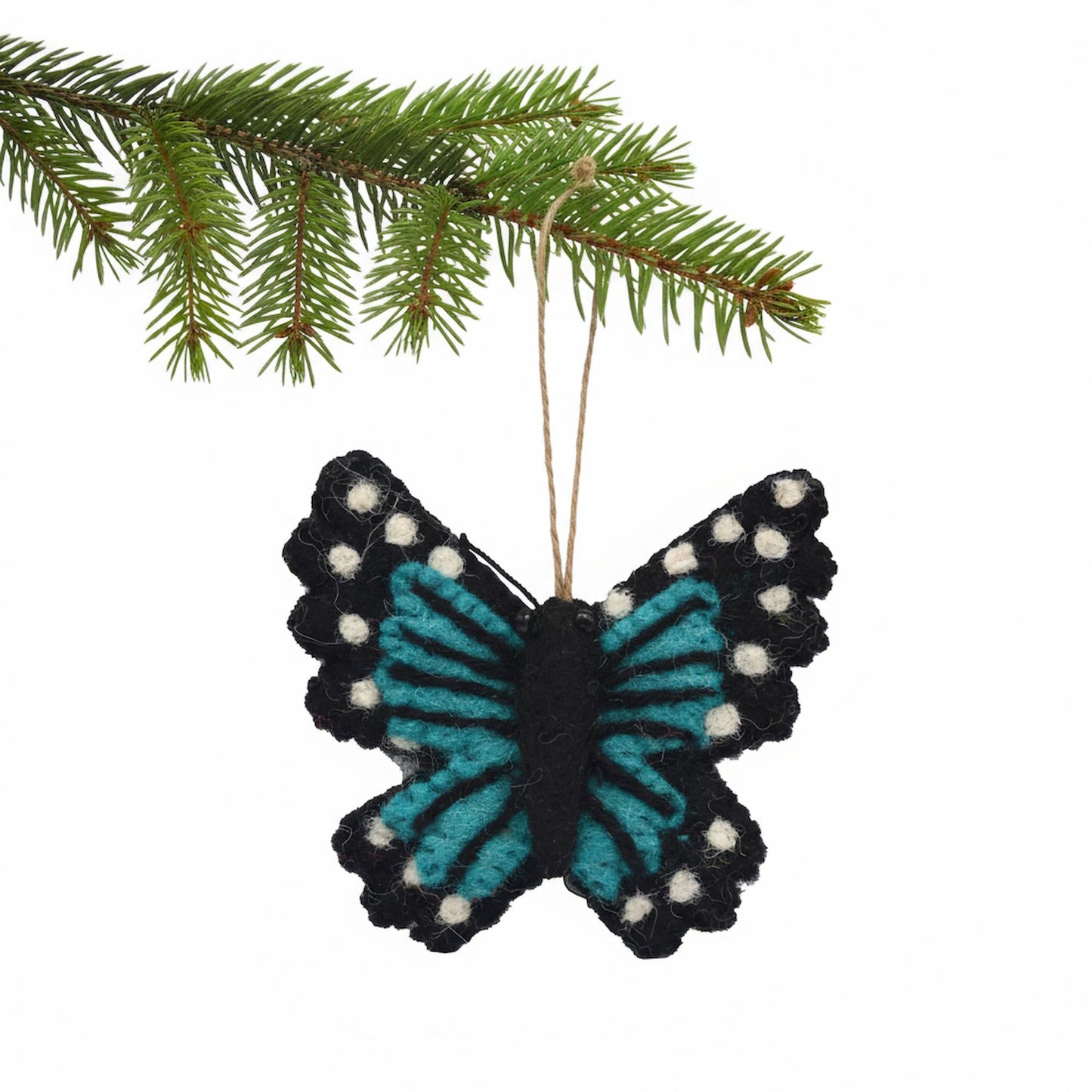 Butterfly Felt Ornament, Turquoise