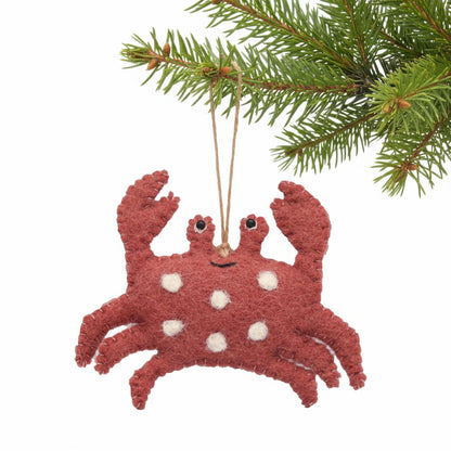 Crab Ornament Felt Ornament