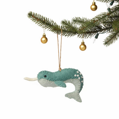 Narwal Ornament Felt Ornament