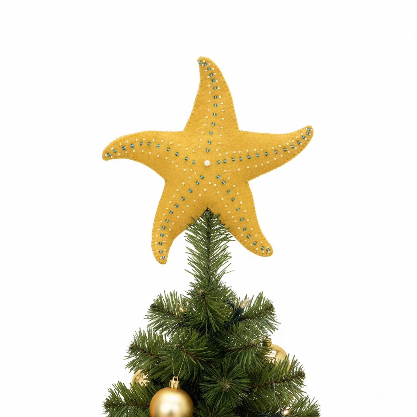 Starfish Tree Topper Felt Ornament
