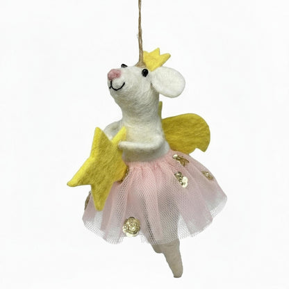 Star Fairy Mouse Felt Ornament