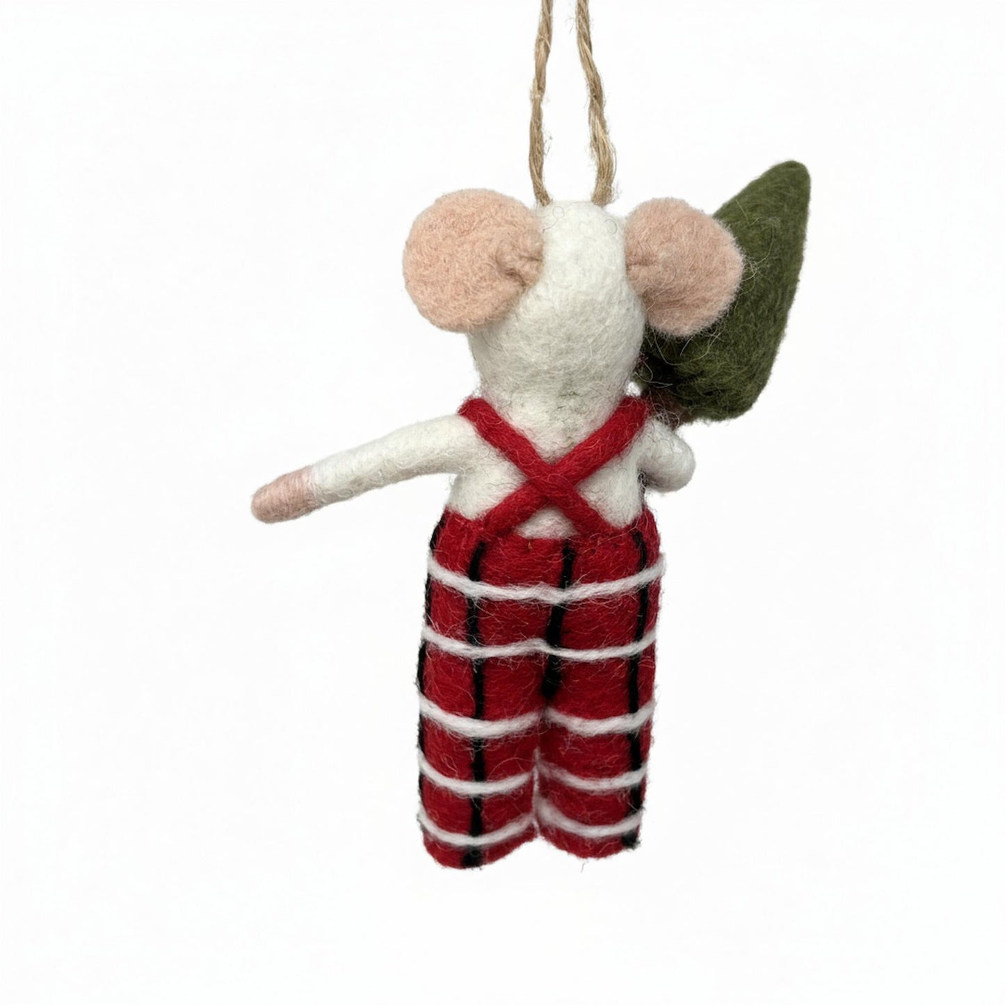 Tommy Tartan Mouse Felt Ornament