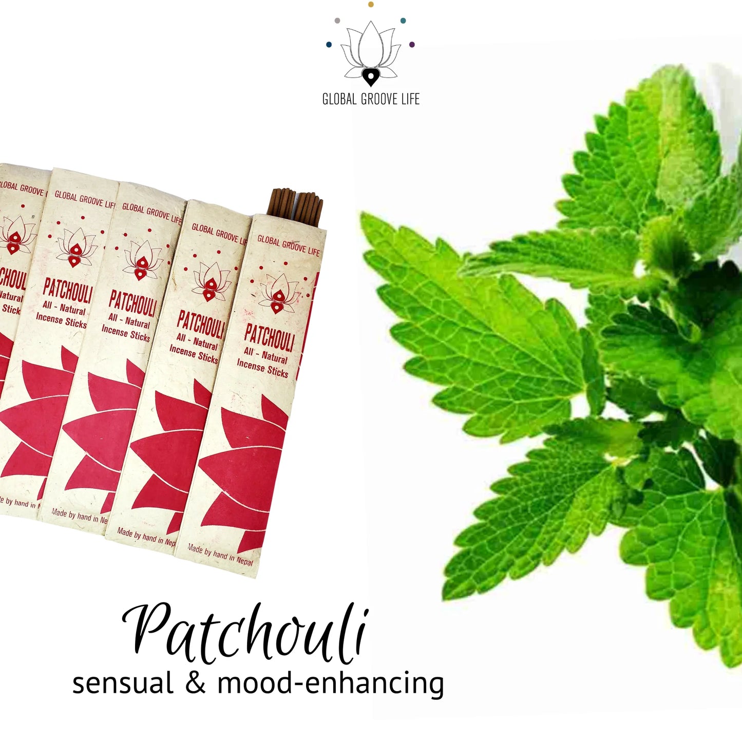 Patchouli Incense Natural Aromatic Incense Sticks – 150 Count (10 Packs of 15)