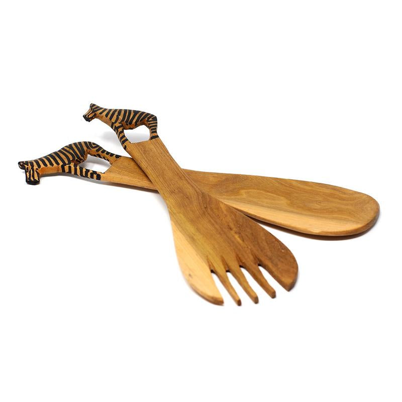 Zebra Salad Serving Set