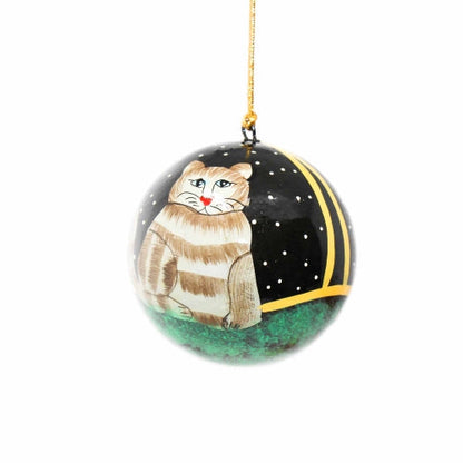 Håndmalet Ornament Cat - Pakke med 3