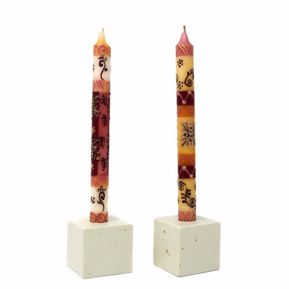 Grandes bougies peintes à la main - Paire - Halisi Design - Nobunto