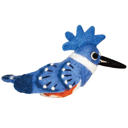 Wild Woolies Filt Bird Garden Ornament - Belted Kingfisher - Wild Woolies (G)