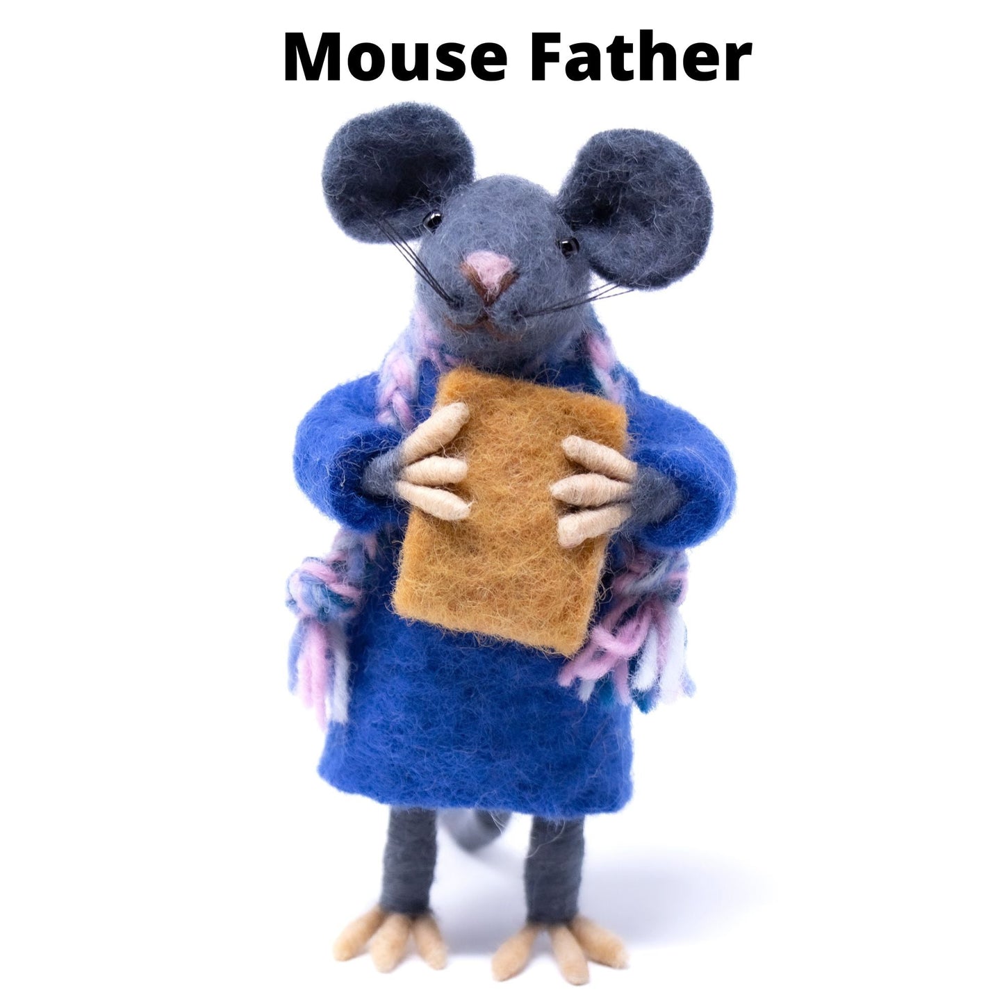 Famille de souris Objets de collection Fel faits à la main, ensemble de cinq