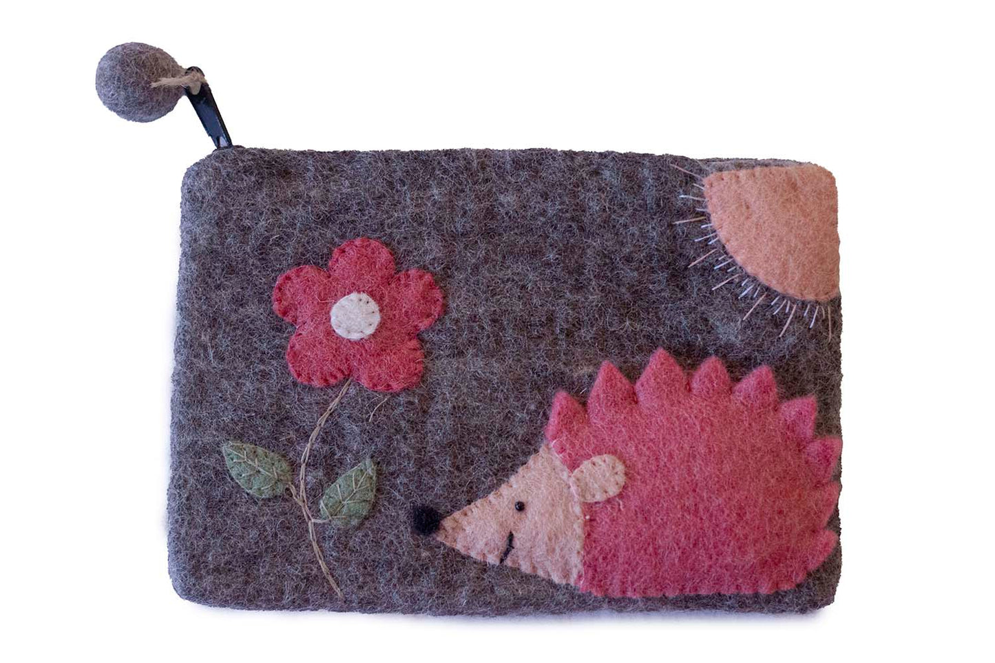 Håndlavet filt: Hedgehog Pouch