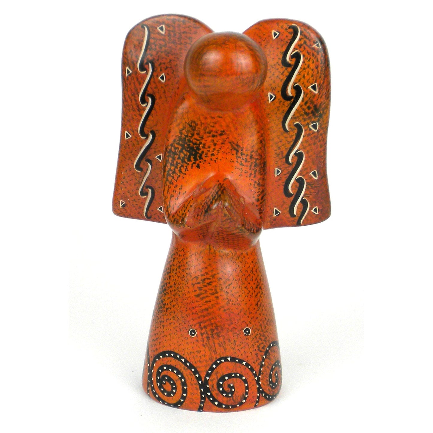 Sculptures d'ange en stéatite, orange