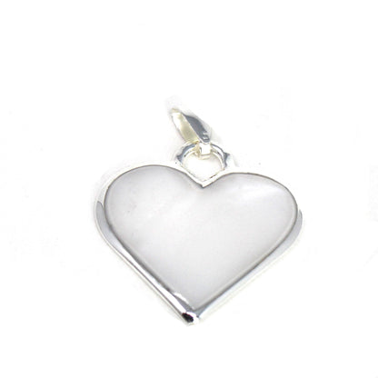 Corazon Blanco Pendentif coeur blanc avec chaîne