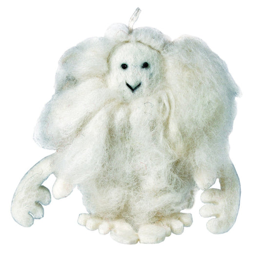 Ornement Yeti en feutre blanc - Wild Woolies (H)