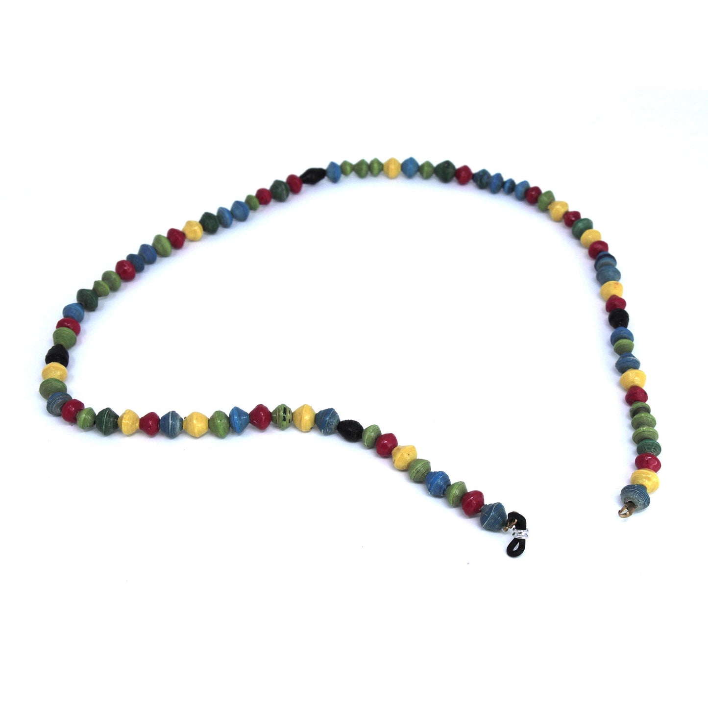 Face Mask/Eyeglass Paper Bead Chain, Colorful Round Beads