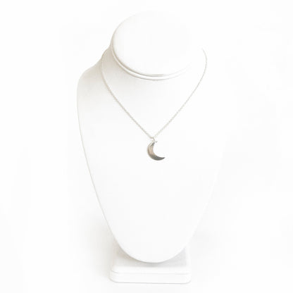 Silverpolished Crescent Moon Necklace