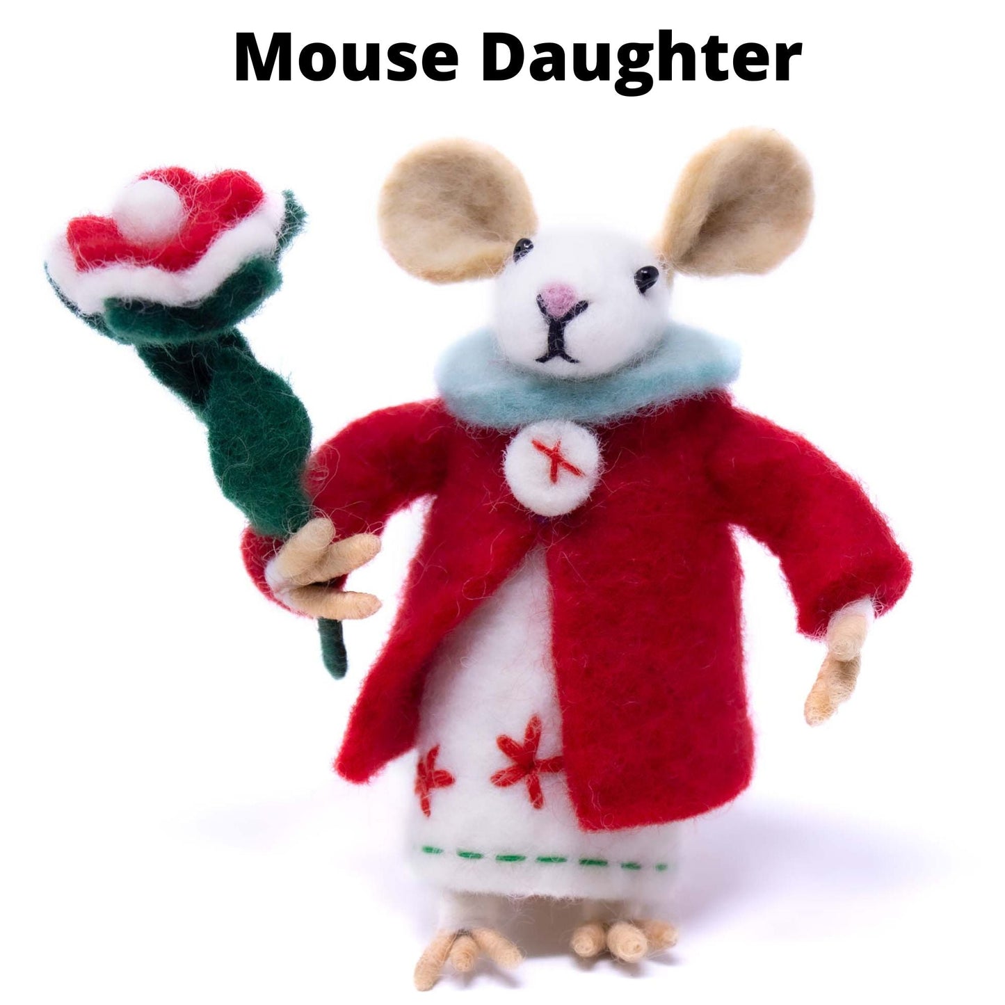 Famille de souris Objets de collection Fel faits à la main, ensemble de cinq