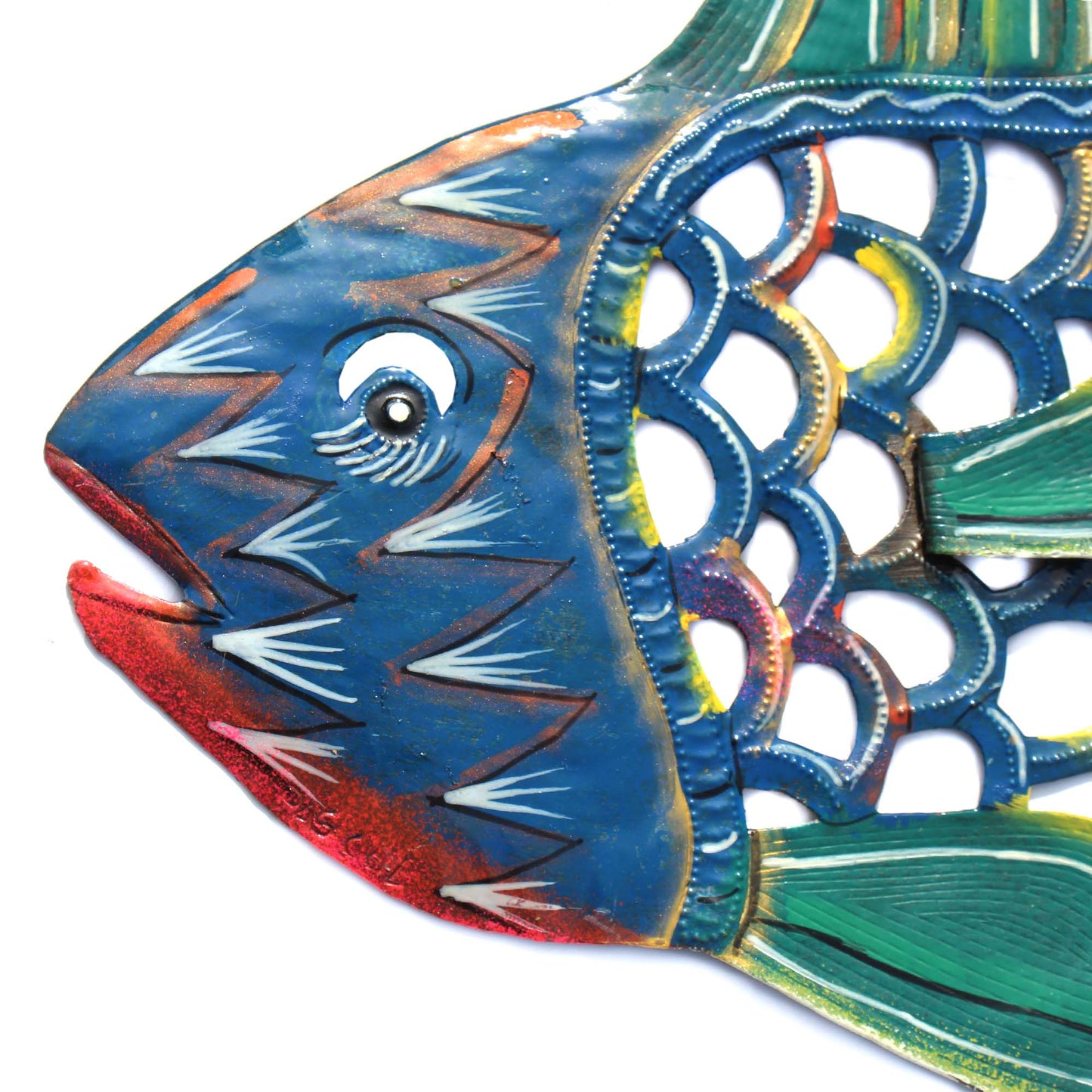 Poisson et coquillage peints de 24 pouces - Caribbean Craft