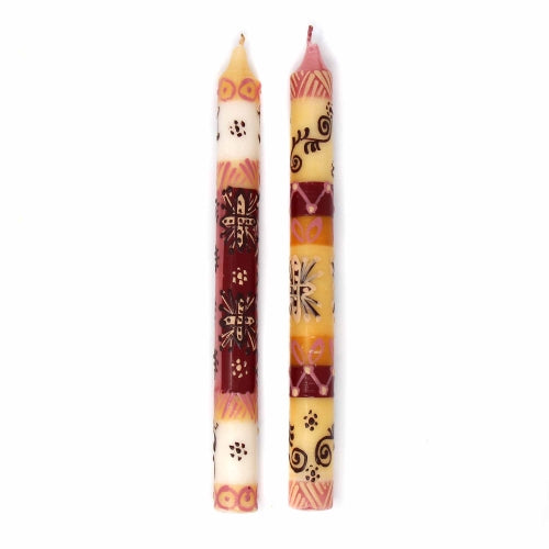 Grandes bougies peintes à la main - Paire - Halisi Design - Nobunto