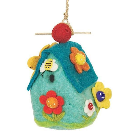 Felt Birdhouse Flower House - Wild Woolies