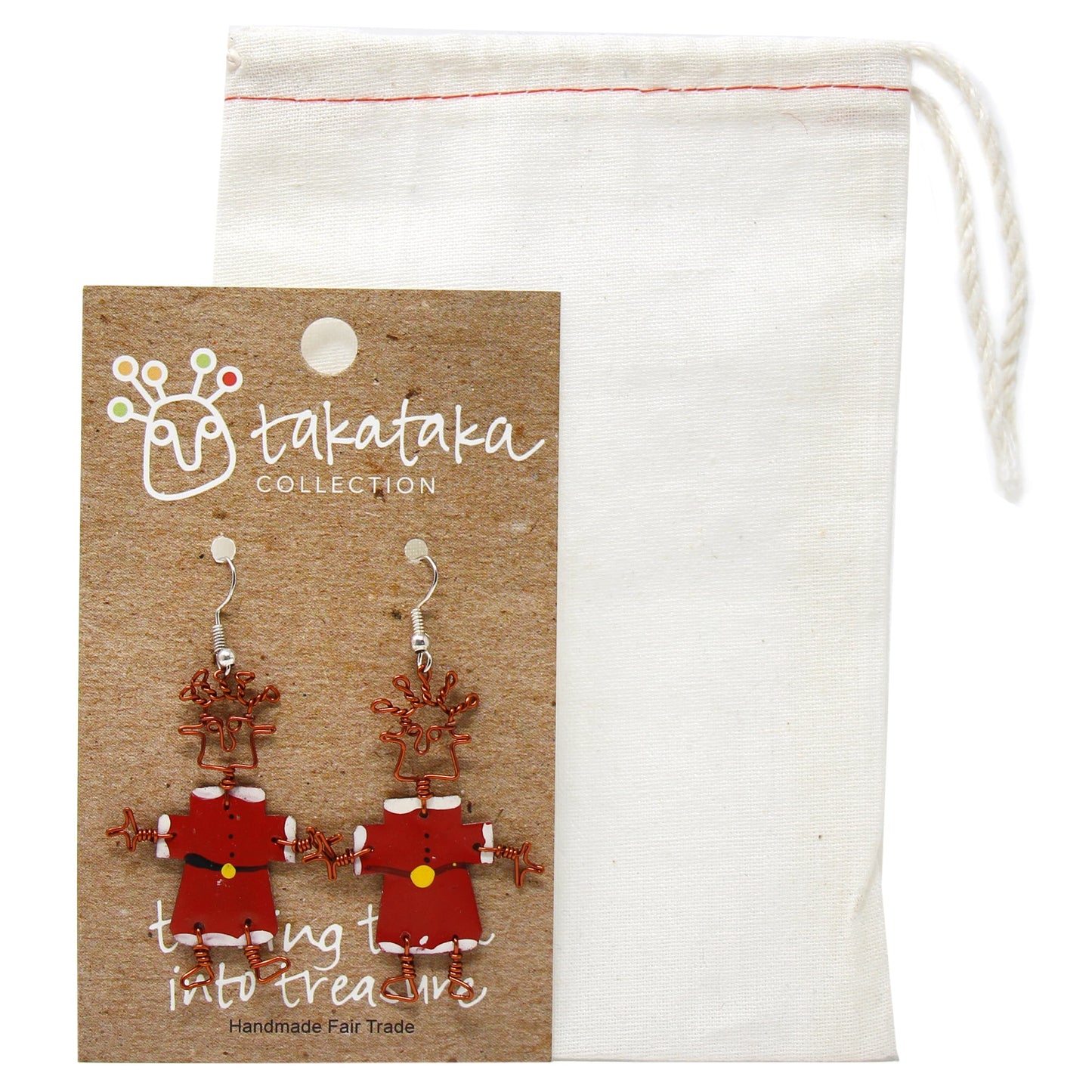 Boucles d'oreilles Dancing Girl Santa - Alternatives créatives