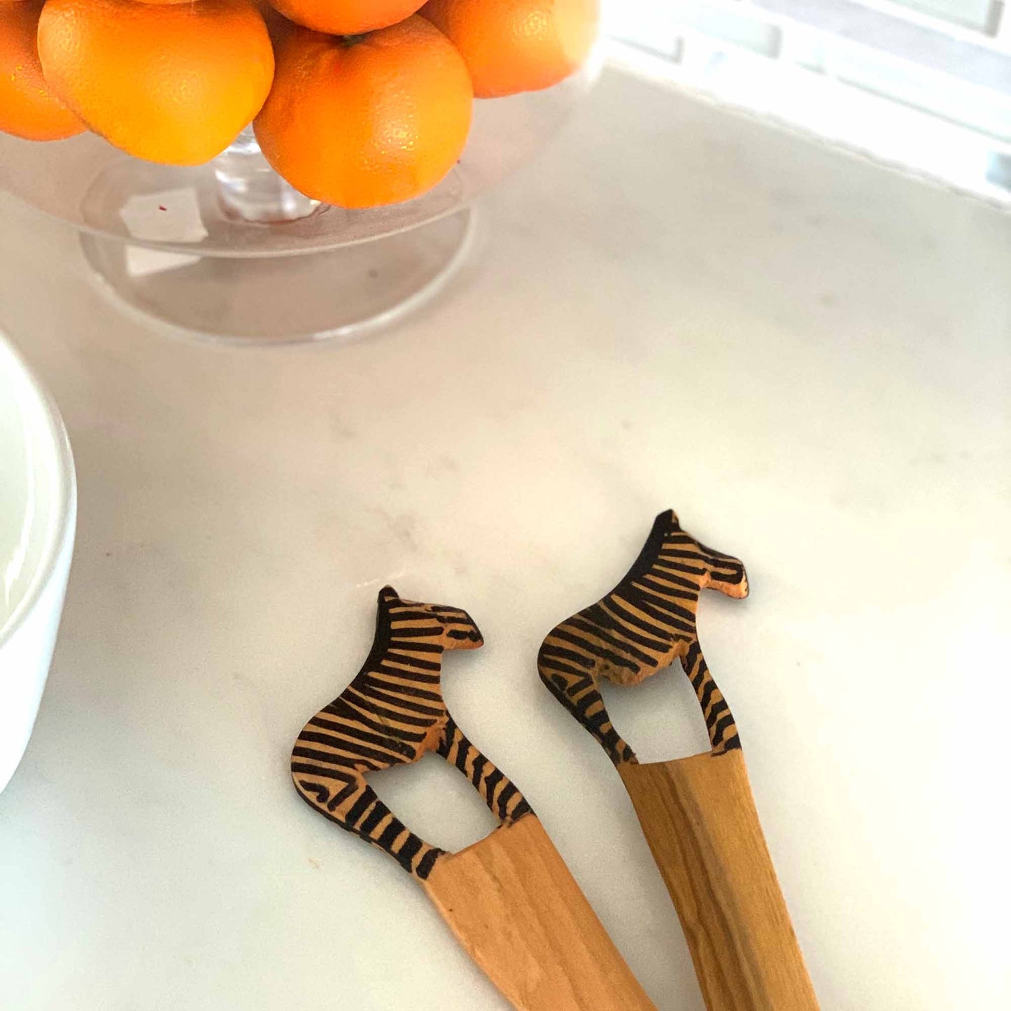 Zebra Salad Serving Set