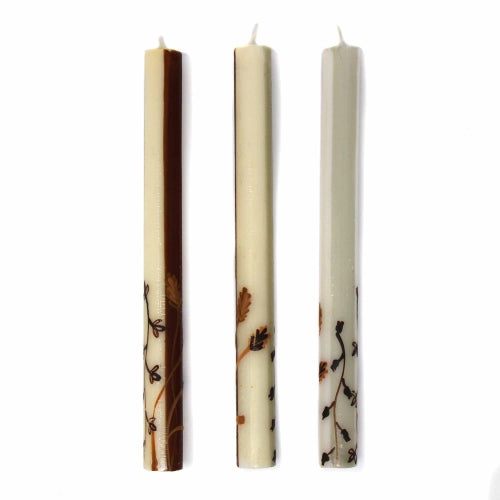 Grandes bougies peintes à la main - Trois en boîte - Kiwanja Design - Nobunto