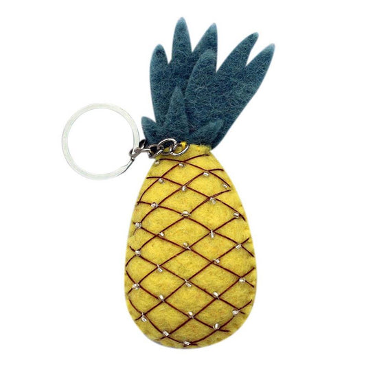 Felt Pineapple Key Chain - Global Groove (A)