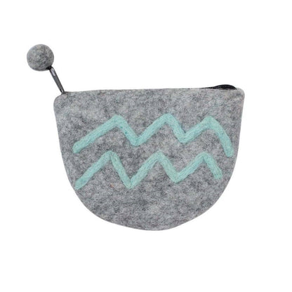 Felt Aquarius Zodiac Coin Purse - Global Groove