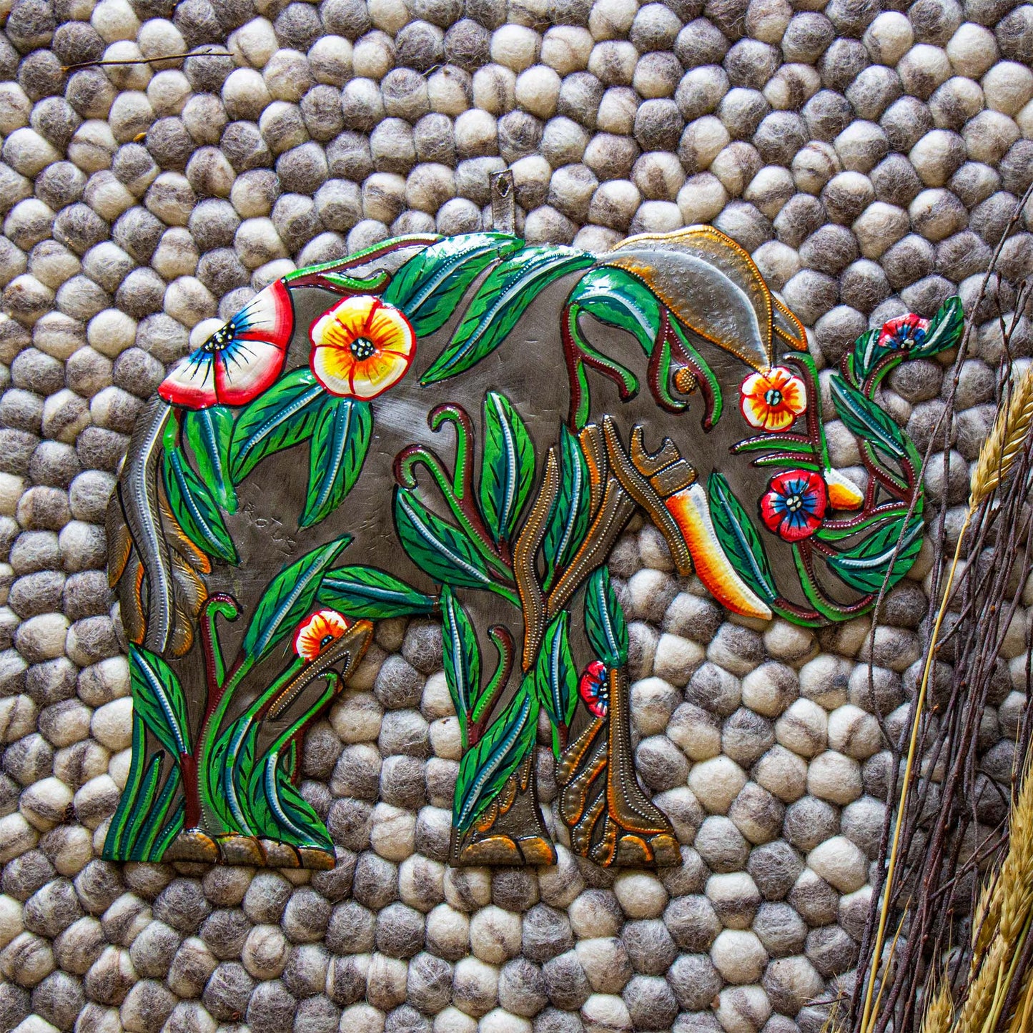 Hibiscus Elephant Haitisk metaltrommekunst