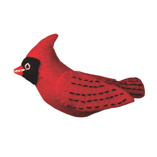 Ornement de jardin d’oiseaux en feutre - Cardinal - Wild Woolies (G)