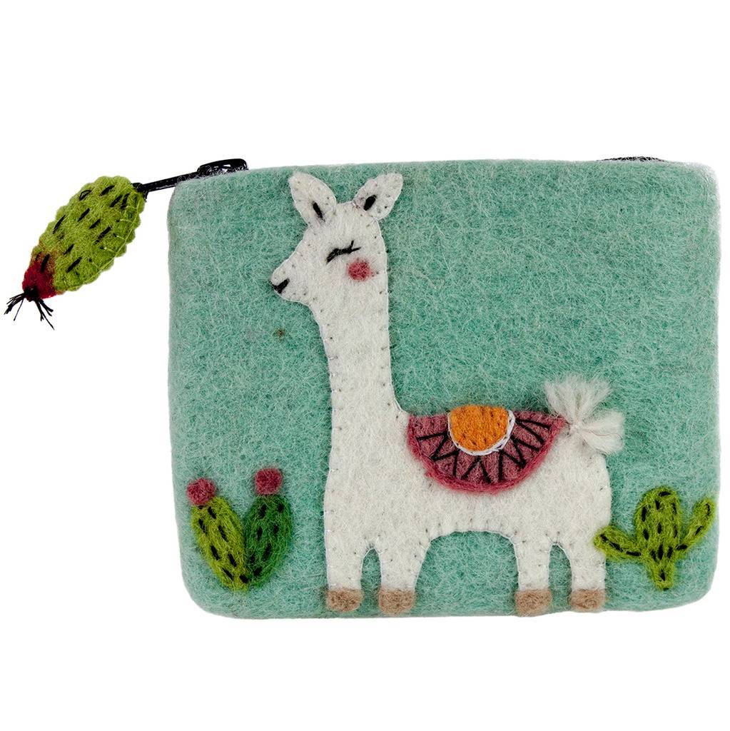 Felt Happy Lama-møntpung - Wild Woolies (P)