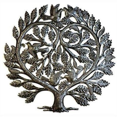 Steel Drum Art - Lovers Heart 24 pouces Arbre de Vie - Croix des Bouquets