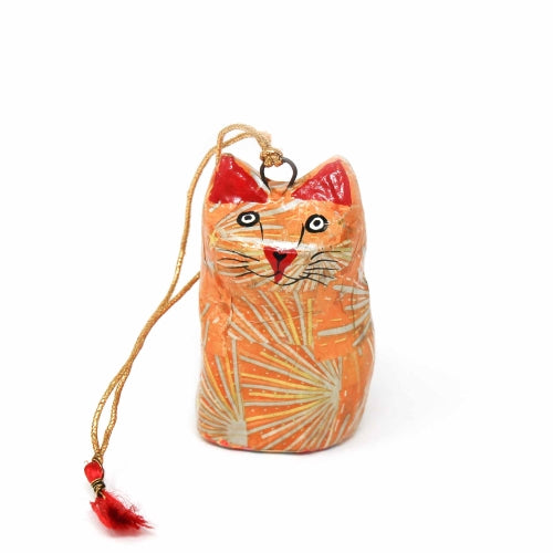 Håndmalet Ornament Cat Figurine - Pakke med 3