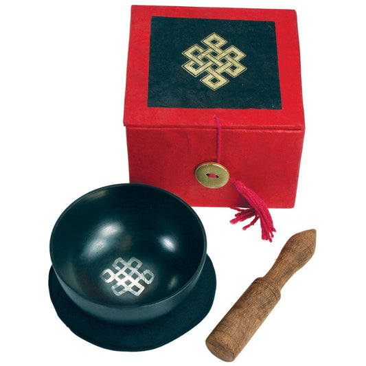 Meditation Bowl Box: 3'' Endless Knot - DZI (Meditation)