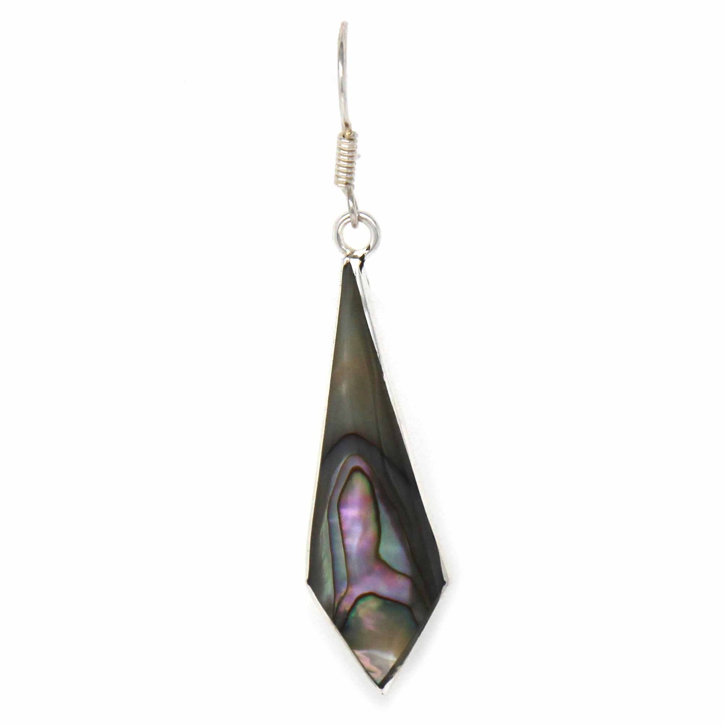 Abalone Diamond-Shaped Dangle Earrings