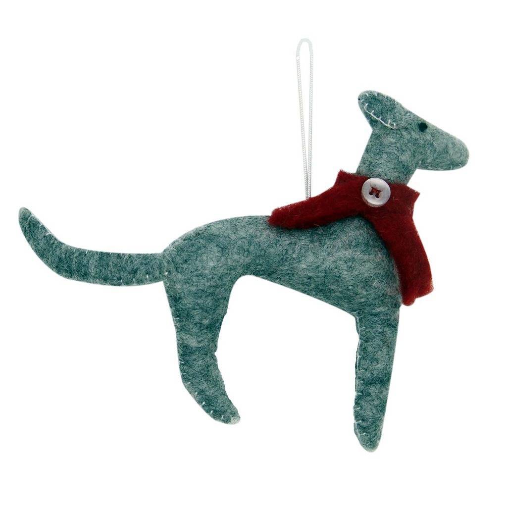 Greyhound Filt Ornament - Global Groove (H)